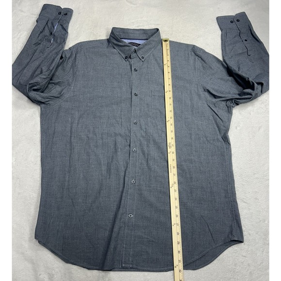 Banana Republic Custom 078 Wash Shirt Slim Fit Button Down Long Sleeve Gray XL - Picture 6 of 8